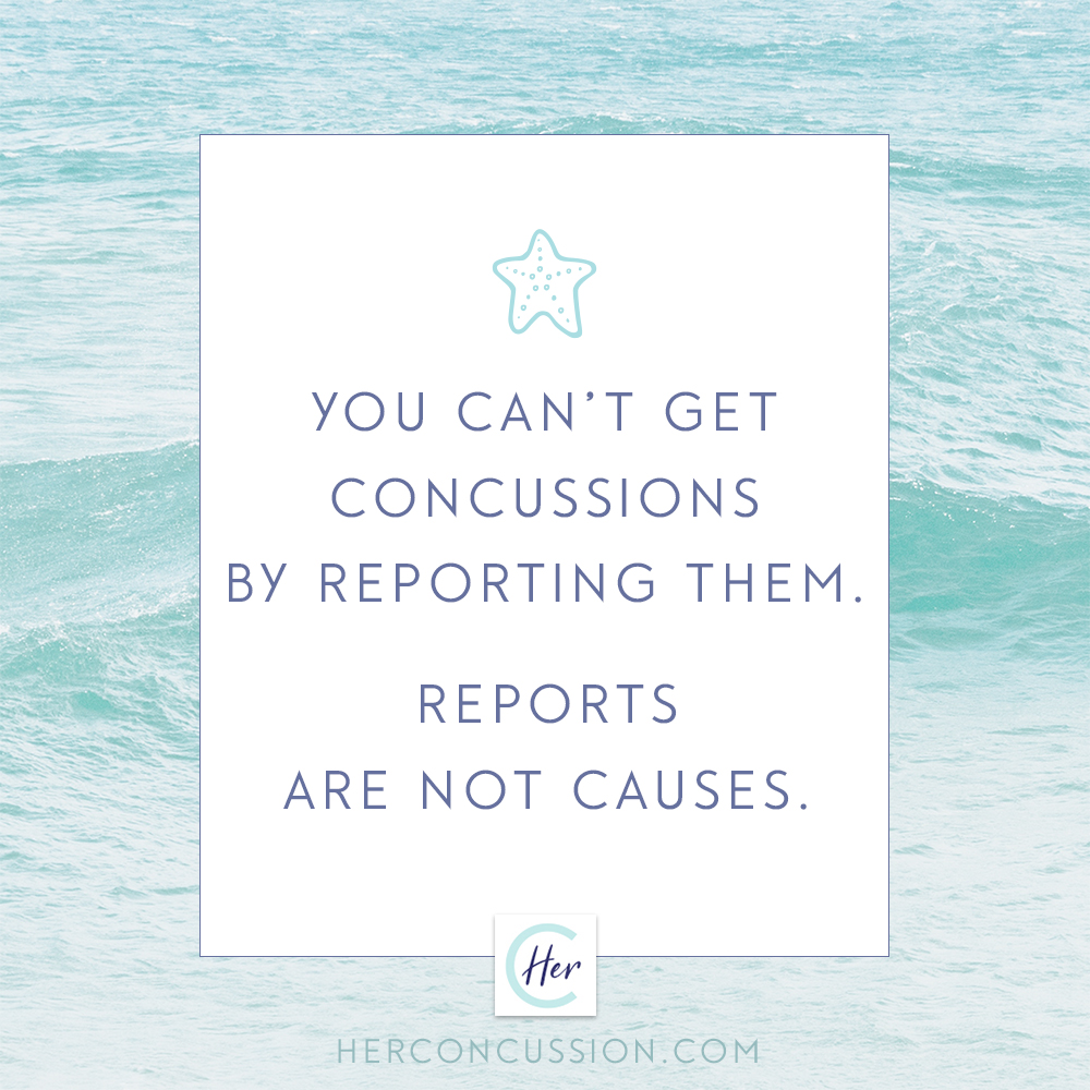 HerConcussion Myths re Reporting